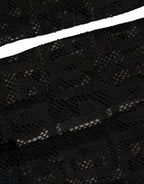 Dolce & Gabbana Black DG Logo Sheer Nylon Thigh High Socks