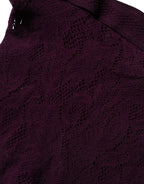 Dries Van Noten Violet Floral Fishnet Tights Stockings Pantyhose Socks