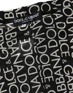 Dolce & Gabbana Black White All Over Print Sheer Stretch Tights Socks