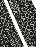 Dolce & Gabbana Black Sheer Logo Monogram High Stockings Socks
