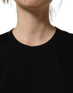 Dolce & Gabbana Black Cotton Crew Neck Short Sleeves T-shirt