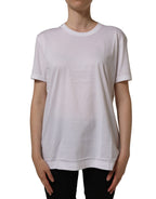 Dolce & Gabbana White Cotton Crew Neck Short Sleeves T-shirt