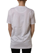 Dolce & Gabbana White Cotton Crew Neck Short Sleeves T-shirt