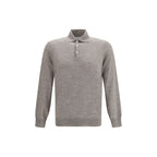 Brunello Cucinelli Gray Cashmere Polo Shirt