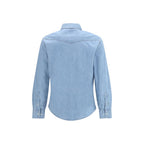 Brunello Cucinelli Blue Denim Shirt