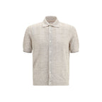 Brunello Cucinelli Beige Cotton Polo Shirt