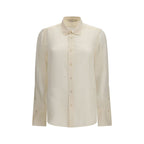 Fendi Beige Silk Pattern Shirt