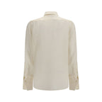 Fendi Beige Silk Pattern Shirt
