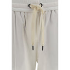 Brunello Cucinelli White Cotton Athletic Pants
