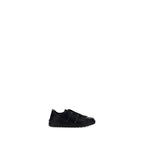 Valentino Garavani Black Calf Leather Bos Taurus Athletic Sneakers