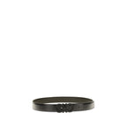 Ferragamo Black Calf Leather Bos Taurus Regular Belt