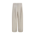 Brunello Cucinelli Beige Wool Oves Aries Dress Pants