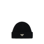 Prada Black Wool Oves Aries Beanie