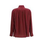 Jacob Cohen Bordeaux Silk Blouse