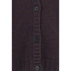The Attico Brown Wool Oves Aries Cardigan