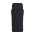 Dolce & Gabbana Black Wool Oves Aries Long Skirt