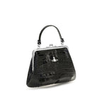 Vivienne Westwood Black Calf Leather Bos Taurus Shoulder Bag