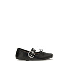 Vivienne Westwood Black Calf Leather Bos Taurus Ballet Flats