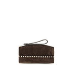 Valentino Garavani Brown Suede Leather Handbag