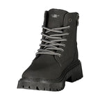 U.S. POLO ASSN. Black Polyester Ankle Boots