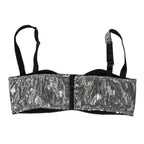Dolce & Gabbana Silver Sequined Nyon Balconnet Bra Underwear