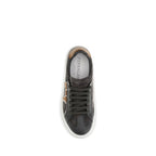 Ferragamo Gray Suede Leather Low Top Sneakers