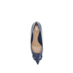 Valentino Garavani Blue Calf Leather Bos Taurus High Heel Pumps
