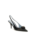 Valentino Garavani Black Calf Leather Bos Taurus High Heel Pumps