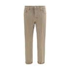 PT Torino Beige Cotton Slim Fit Jeans