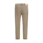PT Torino Beige Cotton Slim Fit Jeans