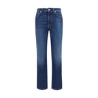 Dolce & Gabbana Blue Cotton Straight-Leg Jeans