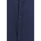 Dolce & Gabbana Blue Silk Dress Shirt