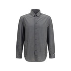 Giorgio Armani Gray Cotton Pattern Shirt