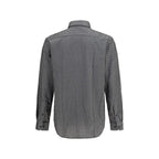 Giorgio Armani Gray Cotton Pattern Shirt