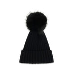 Moncler Black Wool Oves Aries Beanie