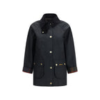 Barbour Black Cotton Full-Length Jacket