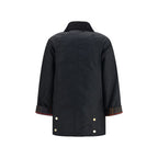 Barbour Black Cotton Full-Length Jacket