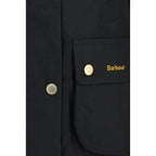 Barbour Black Cotton Full-Length Jacket