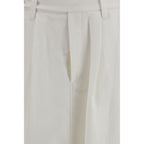 Brunello Cucinelli White Viscose Long Skirt