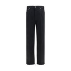 Rick Owens Black Cotton Flared Jeans