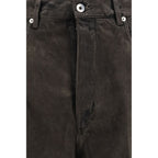 Rick Owens Bicolor Cotton Flared Jeans