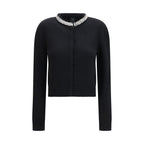 PINKO Black Wool Oves Aries Cardigan