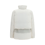 Sacai White Polyester Full-Length Jacket