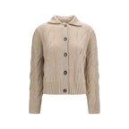 Allude Beige Cashmere Cardigan