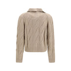 Allude Beige Cashmere Cardigan