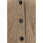 Allude Beige Cashmere Cardigan