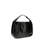 Brunello Cucinelli Black Calf Leather Bos Taurus Shoulder Bag
