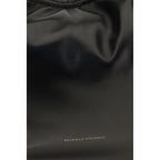 Brunello Cucinelli Black Calf Leather Bos Taurus Shoulder Bag