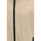 Miu Miu Beige Cotton Full-Length Jacket