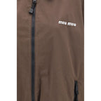 Miu Miu Brown Cotton Full-Length Jacket